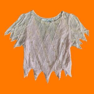 80's 90's vintage pastel baby pink 100% silk asymmetrical blouse MEDIUM